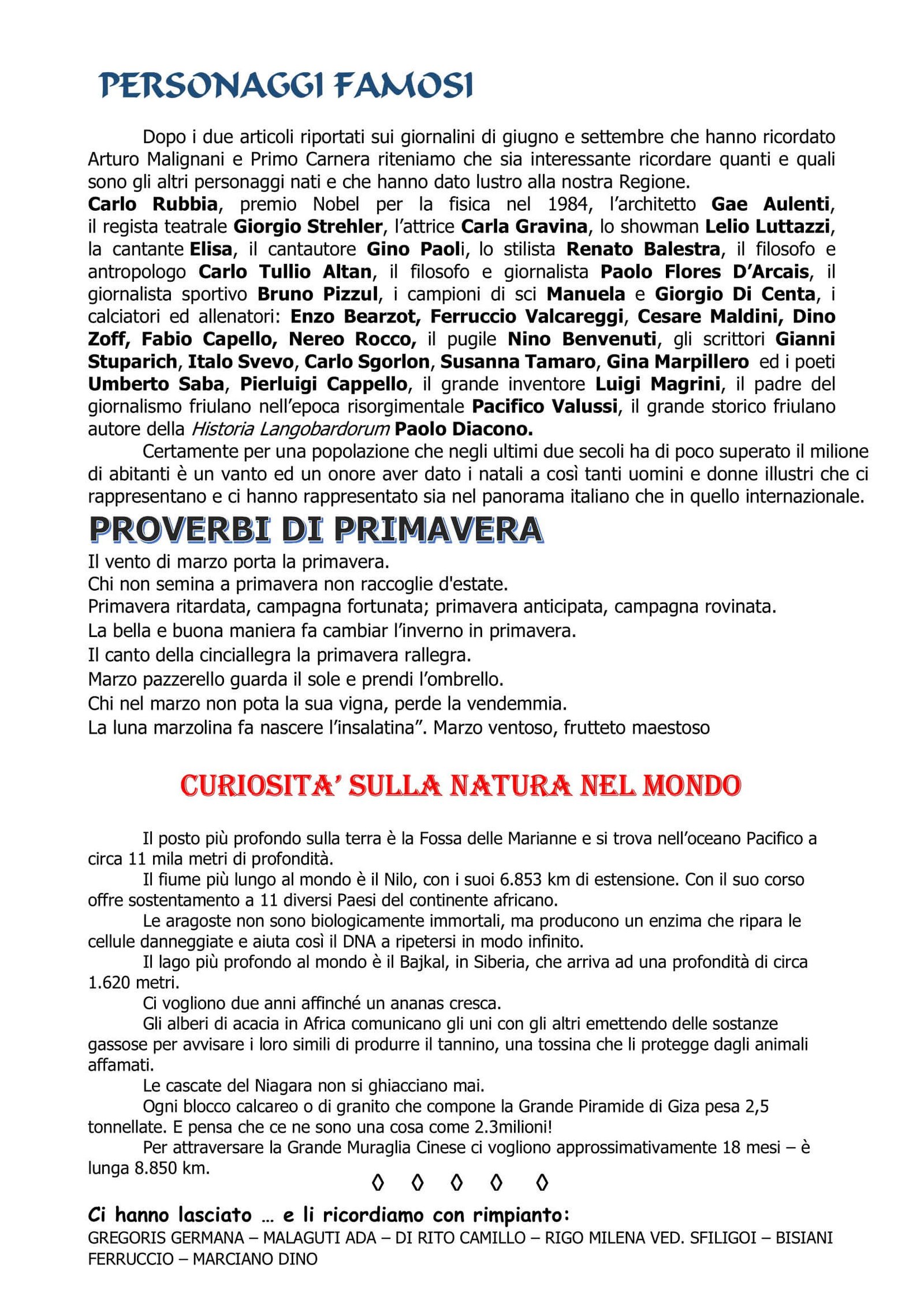 Giornalino n°59 Marzo 2023