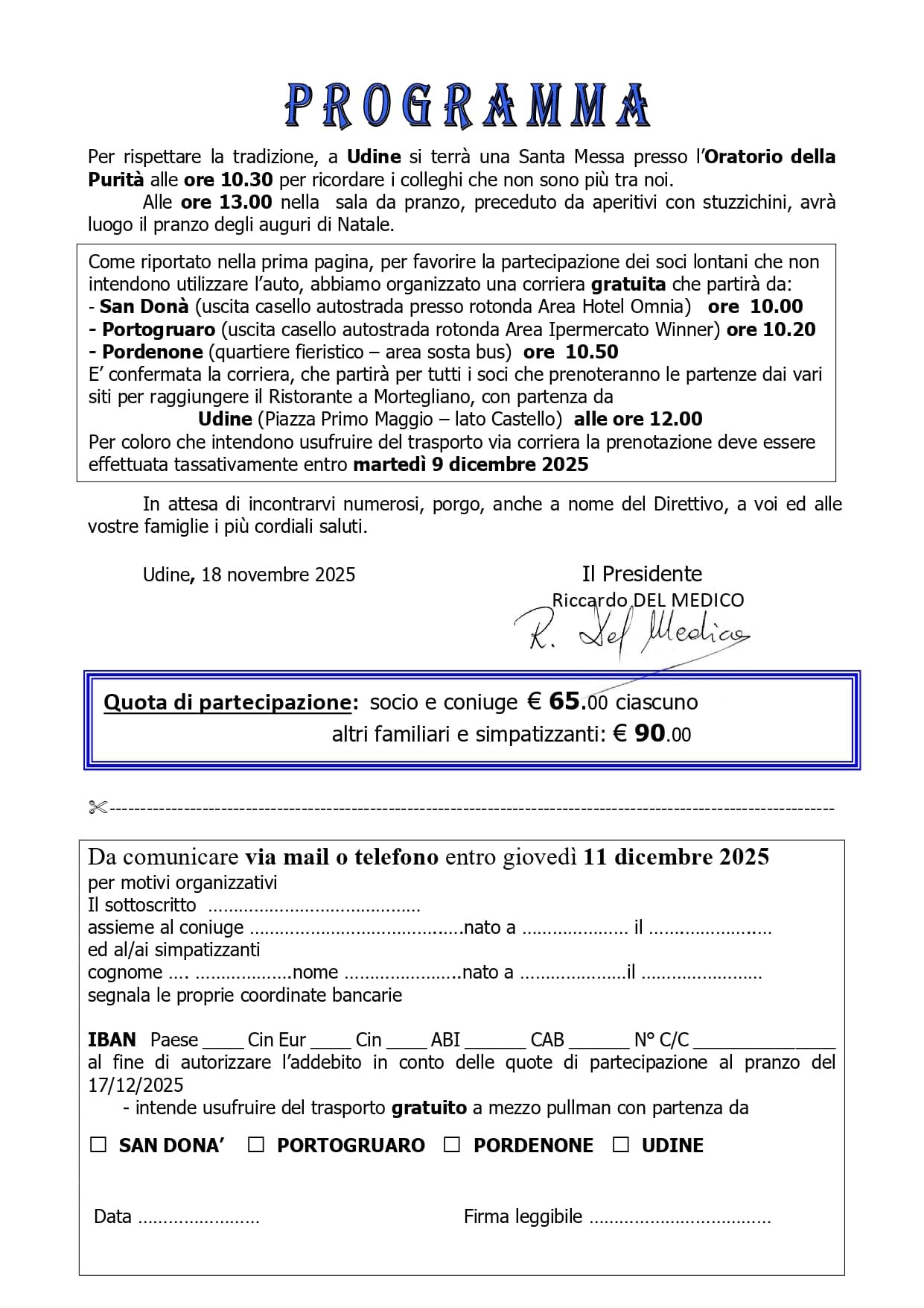 Pranzo degli Auguri di Natale 2023